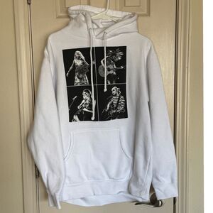 Taylor Swift‎ The Eras Tour White Hoodie Size M graphic print oversized fit ep